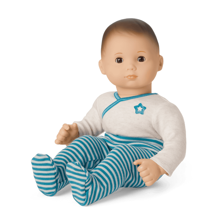 Bitty Baby® Doll #2 with brown hair in Soft Blue