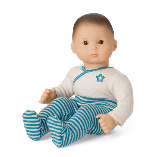 Bitty Baby® Doll #2 with brown hair in Soft Blue