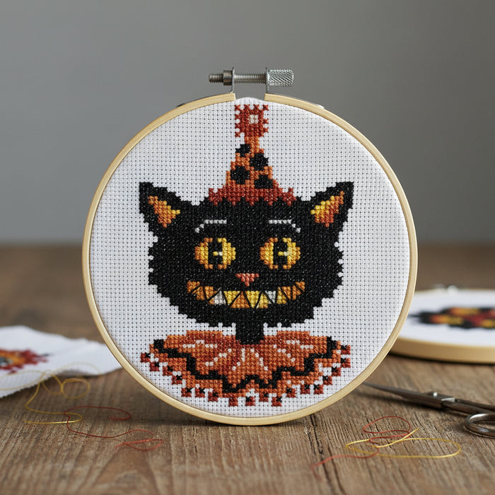 Black Cat Counted Cross Stitch Leaflet