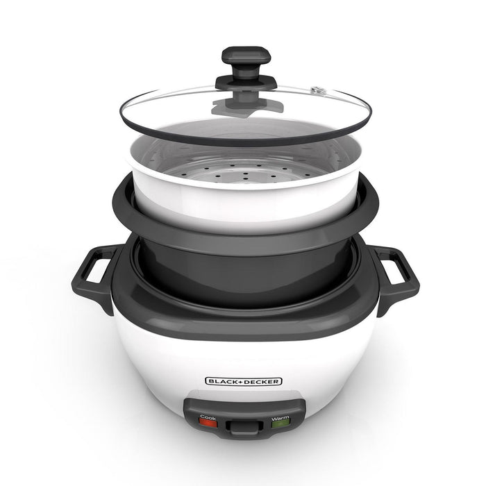 BLACK + DECKER 6-Cup Rice Cooker - Factory Certified with Full Warranty - RC506C