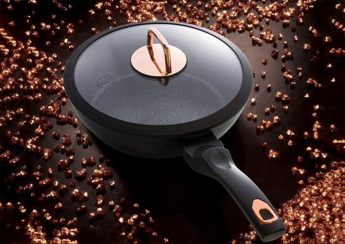 Black Rose Deep Frypan with Lid - Taste The Difference