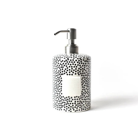 Black Small Dot Mini Cylinder Soap Pump