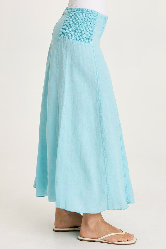 XCVI Blake Linen Smocked Skirt/Dress