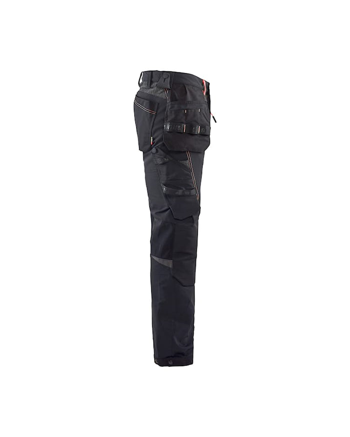 Blaklader Craftsman 4-Way Stretch Trousers - Black/Red