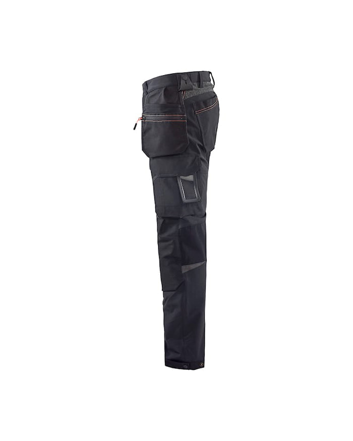 Blaklader Craftsman 4-Way Stretch Trousers - Black/Red