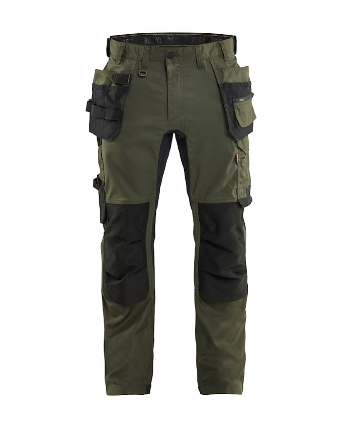 Blaklader Craftsman Trousers Stretch - Forest & Black | 1750