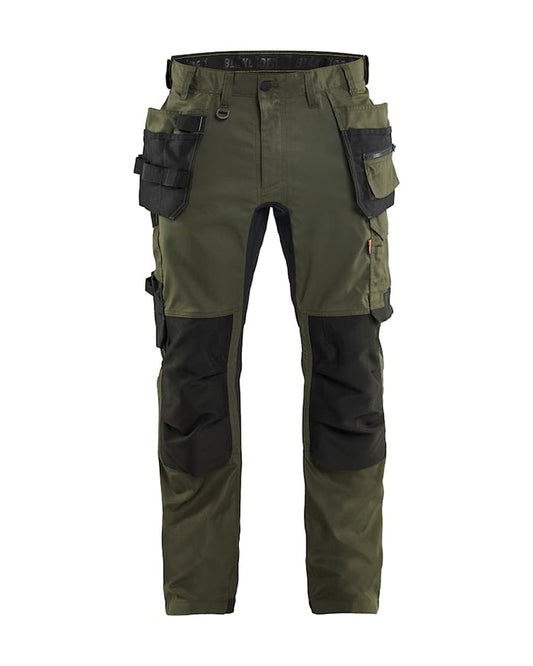 Blaklader Craftsman Trousers Stretch - Forest & Black | 1750