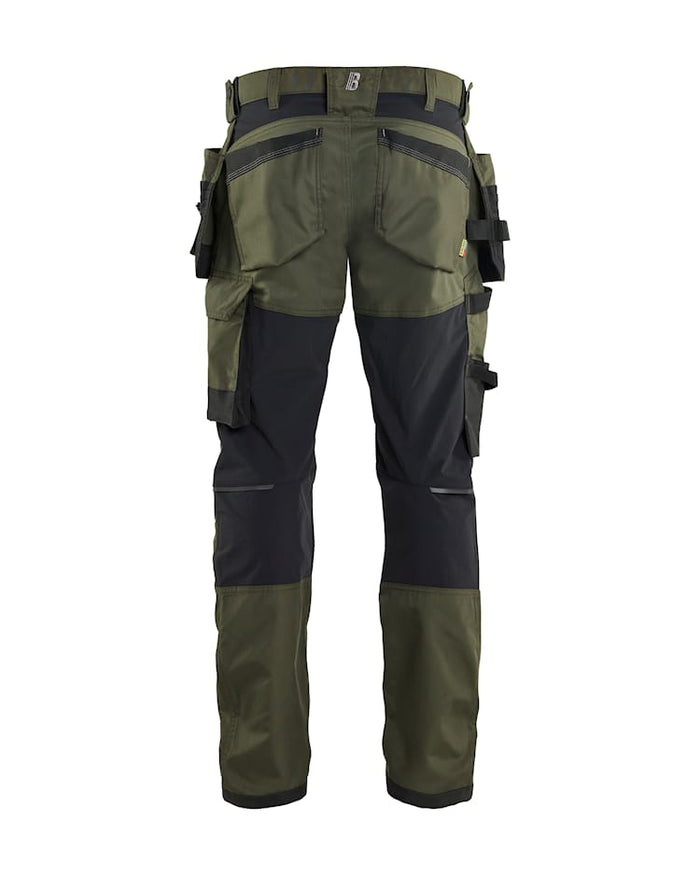 Blaklader Craftsman Trousers Stretch - Forest & Black | 1750
