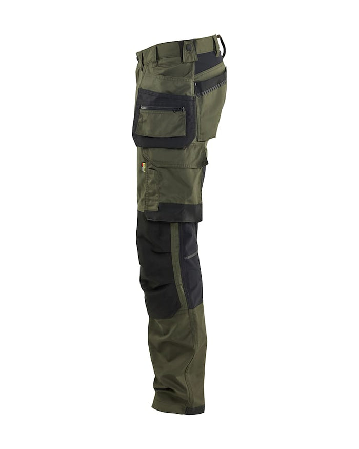 Blaklader Craftsman Trousers Stretch - Forest & Black | 1750