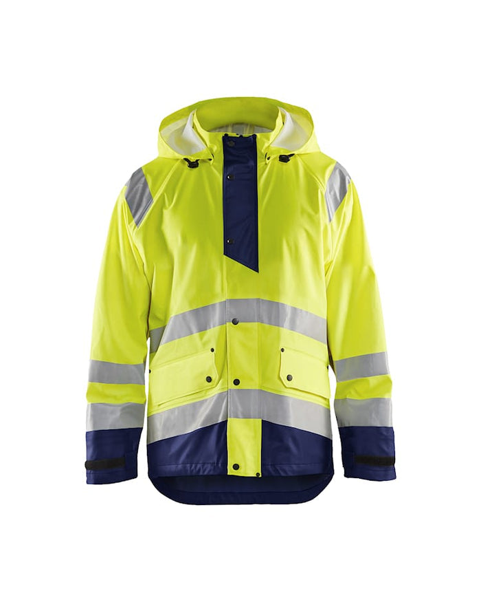 Blaklader Hi-Vis Rain Jacket - Yellow/Navy | 4323