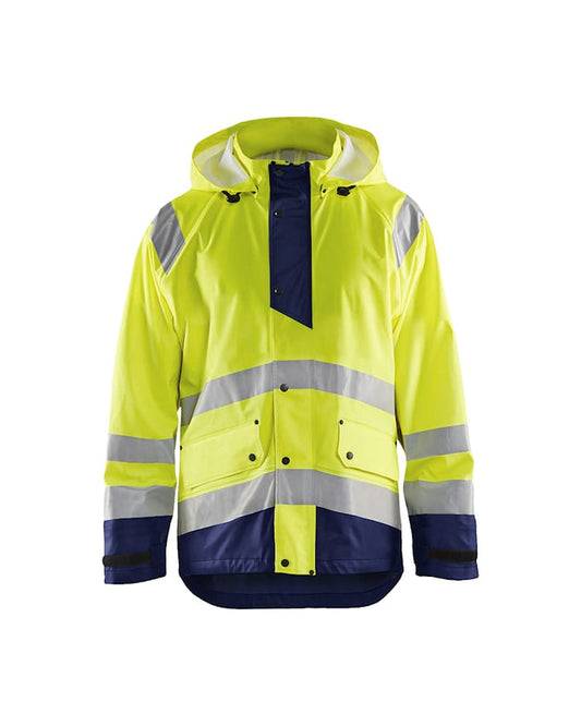 Blaklader Hi-Vis Rain Jacket - Yellow/Navy | 4323