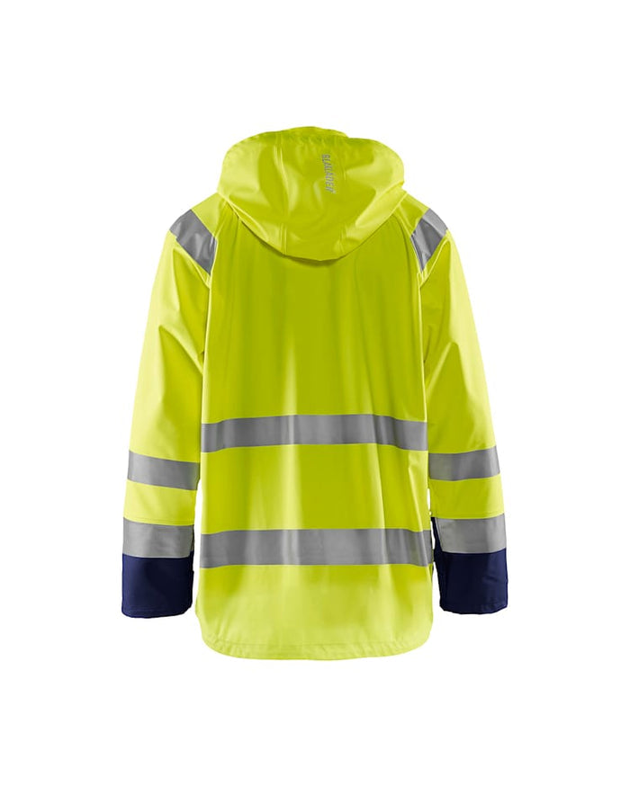 Blaklader Hi-Vis Rain Jacket - Yellow/Navy | 4323