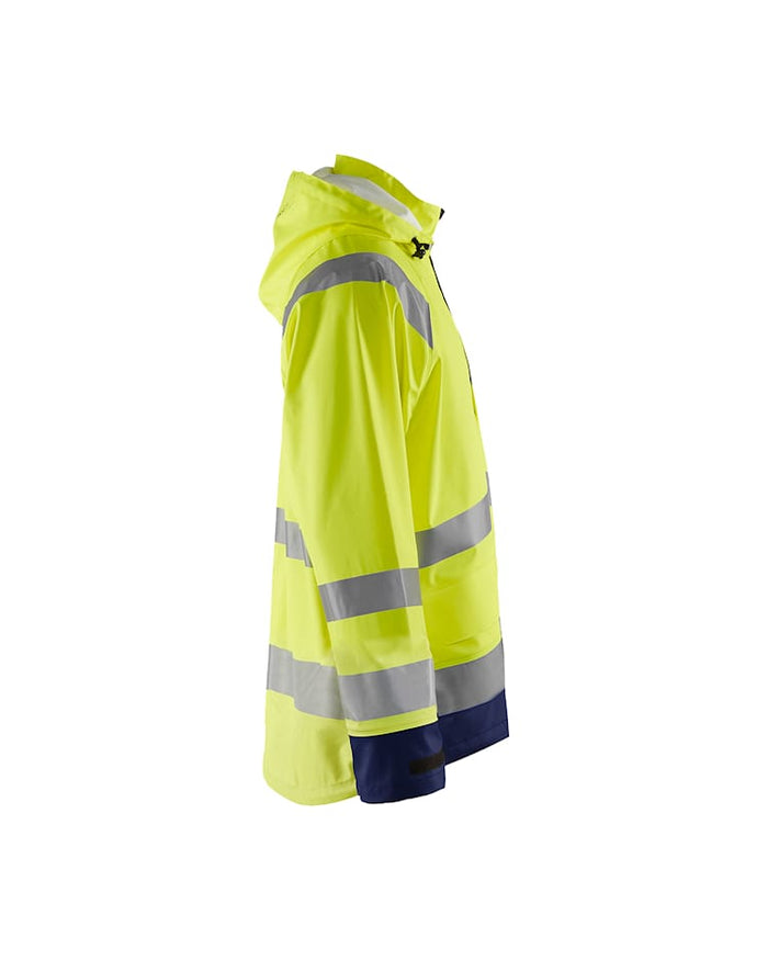 Blaklader Hi-Vis Rain Jacket - Yellow/Navy | 4323