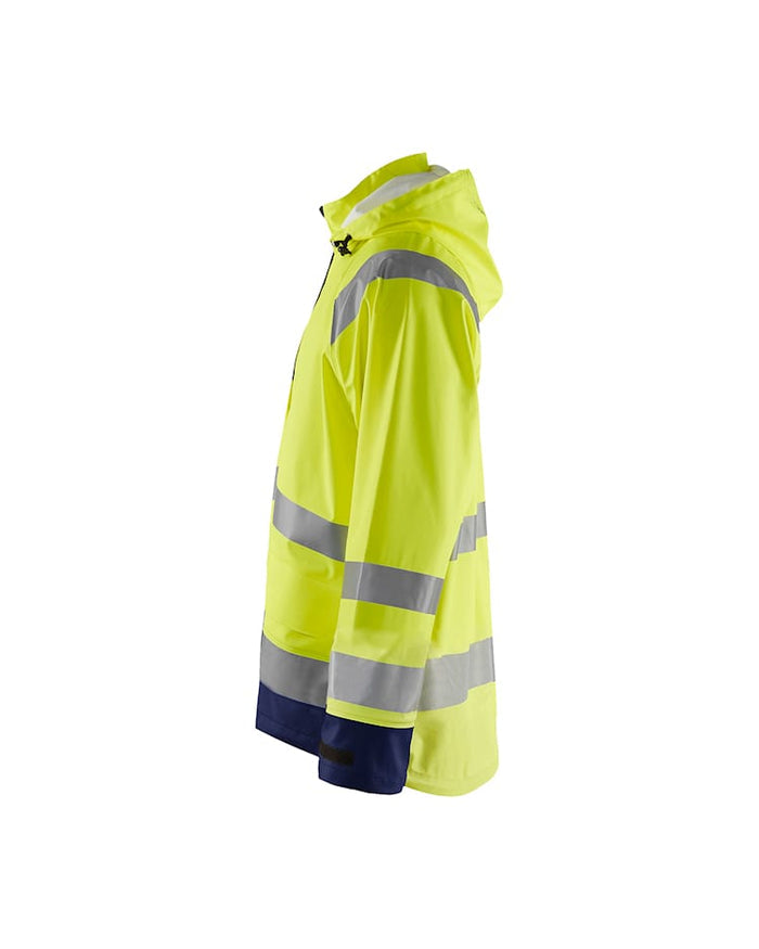 Blaklader Hi-Vis Rain Jacket - Yellow/Navy | 4323