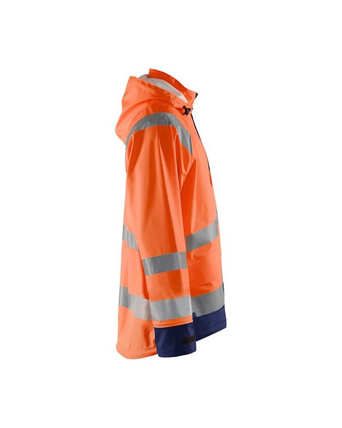 Blaklader Hi-Vis Rain Jacket Orange/Navy | 4323