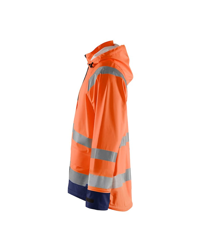 Blaklader Hi-Vis Rain Jacket Orange/Navy | 4323