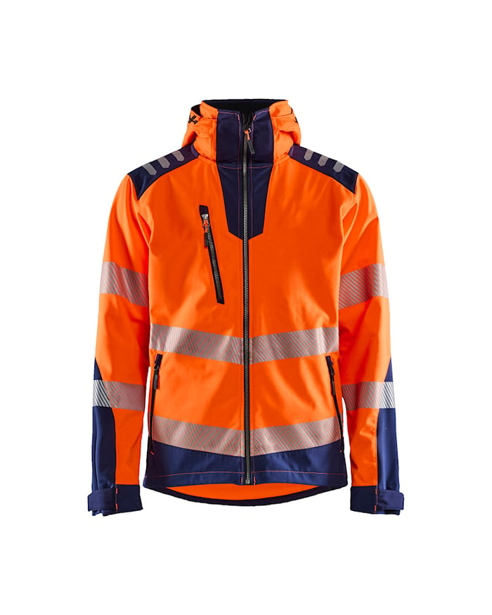 Blaklader Hi-Vis Softshell Jacket - Orange/Navy | 4491