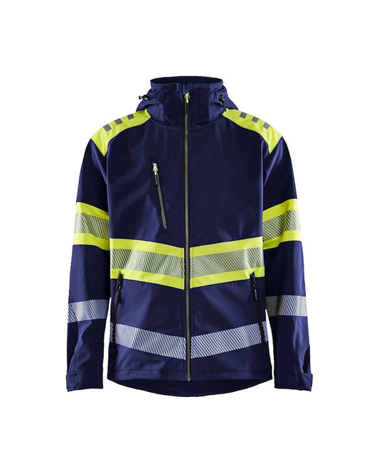 Blaklader Hi-vis Softshell Jacket Navy/Yellow | 4494
