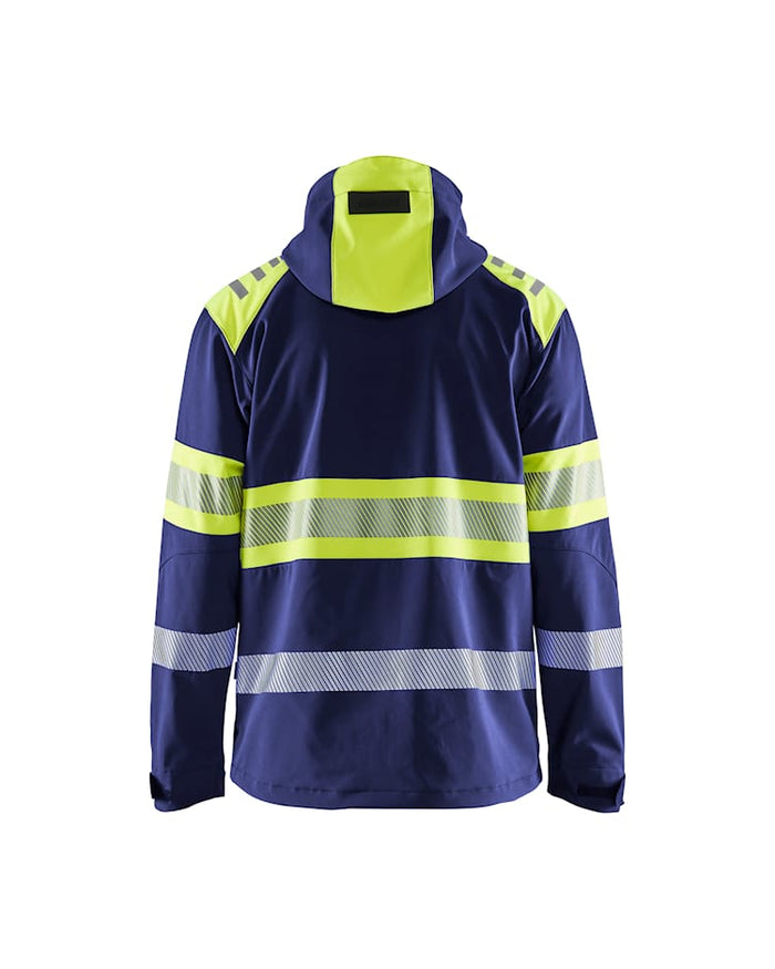 Blaklader Hi-vis Softshell Jacket Navy/Yellow | 4494