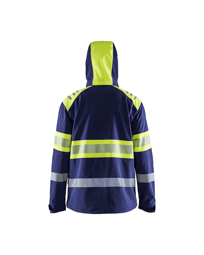 Blaklader Hi-vis Softshell Jacket Navy/Yellow | 4494