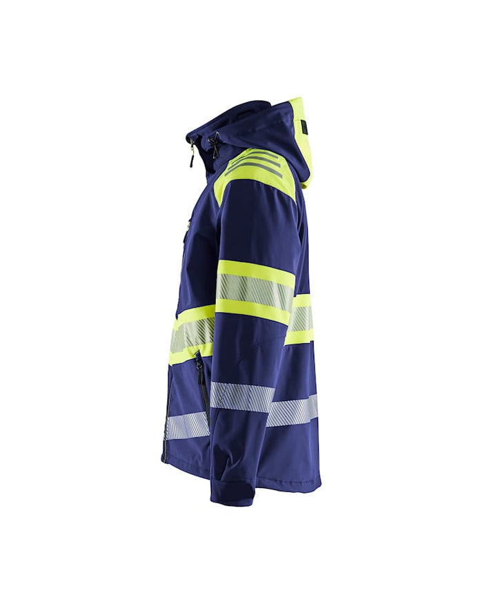 Blaklader Hi-vis Softshell Jacket Navy/Yellow | 4494