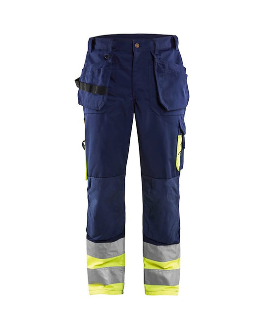 Blaklader Hi-Vis Trousers Navy & Yellow | 1529