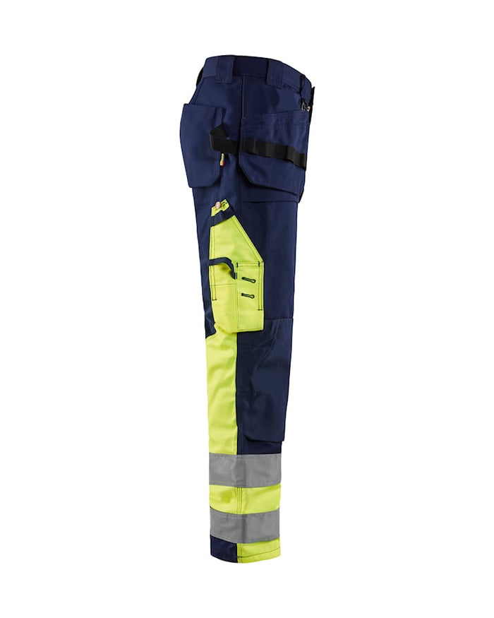 Blaklader Hi-Vis Trousers Navy & Yellow | 1529