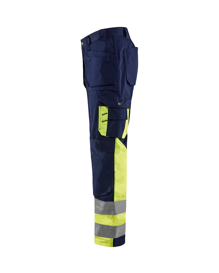 Blaklader Hi-Vis Trousers Navy & Yellow | 1529