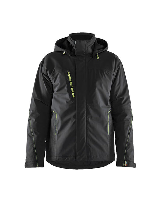 Blaklader Lightweight Lined Winter Jacket Stretch - Black/Yellow | 4484