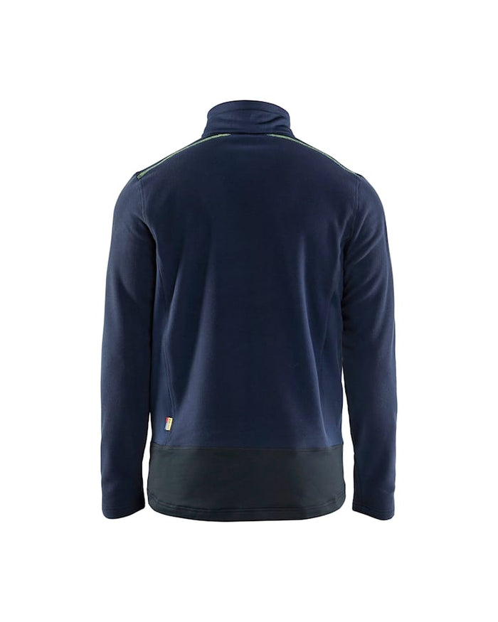 Blaklader Microfleece Jacket - Dark Navy/Yellow | 4765
