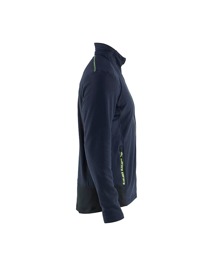 Blaklader Microfleece Jacket - Dark Navy/Yellow | 4765