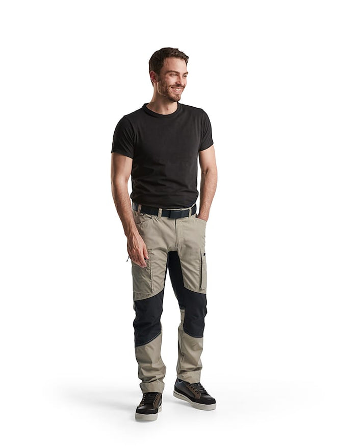 Blaklader Service Trousers With Stretch - Stone/Black | 1459