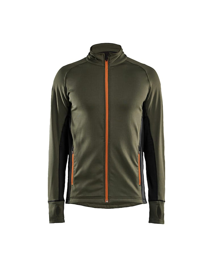 Blaklader Striker Fleece Jacket - Green & Rust | 4735