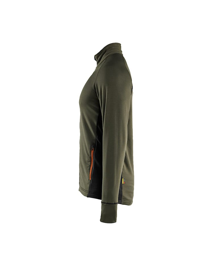 Blaklader Striker Fleece Jacket - Green & Rust | 4735