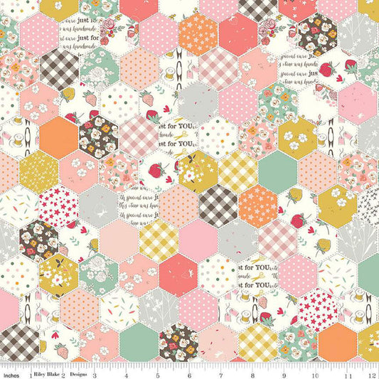 BloomBerry Cheater Print Multi 1 Yard Cut