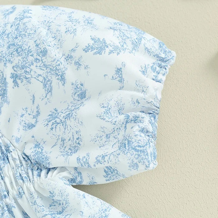 BLUE FIELDS Smocked Romper