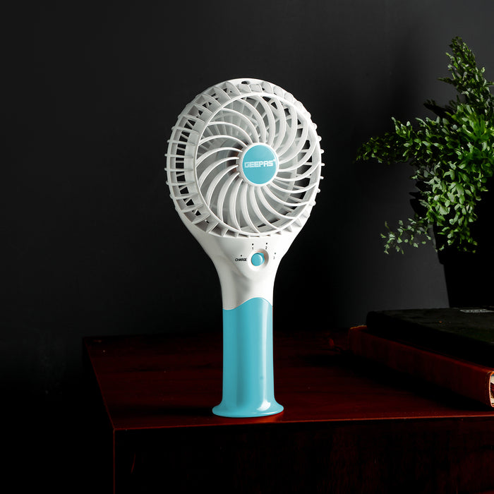 Blue Handheld Rechargeable Fan