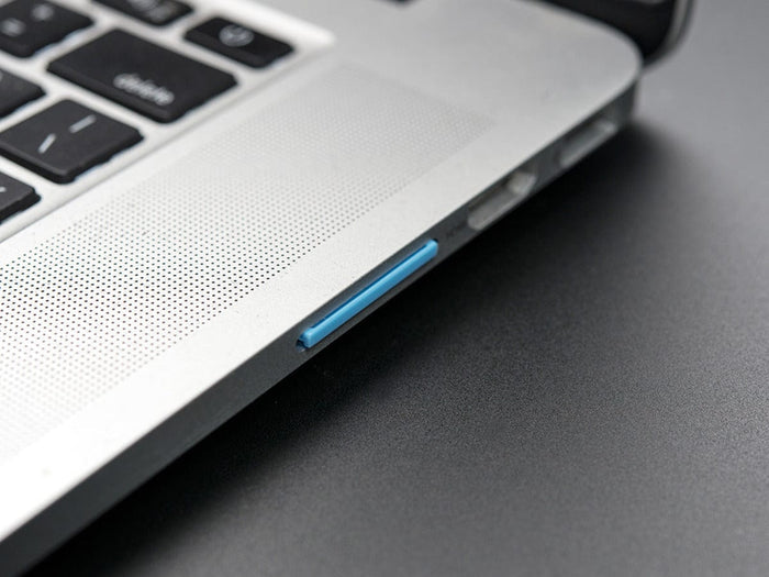 Blue Shortening microSD card adapter for Raspberry Pi & Macbooks [discontinued] by The Pi Hut - The Pi Hut