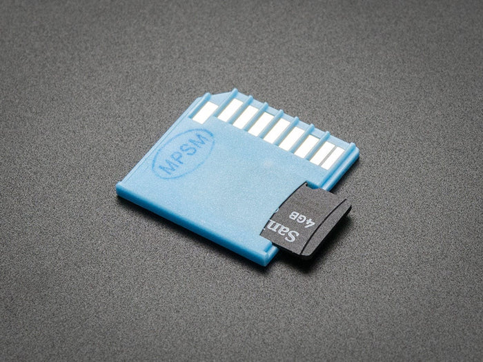 Blue Shortening microSD card adapter for Raspberry Pi & Macbooks [discontinued] by The Pi Hut - The Pi Hut
