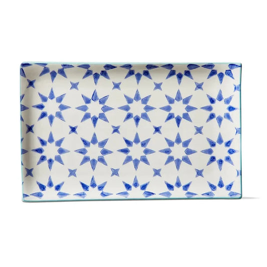 Blue Star Stoneware Platter