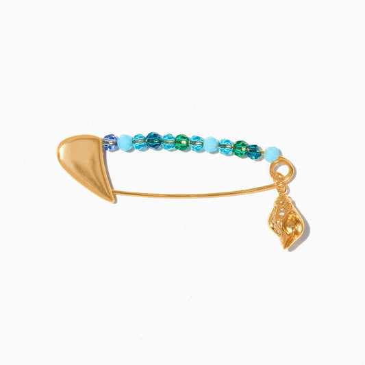 Blue Tide Brooch Pin