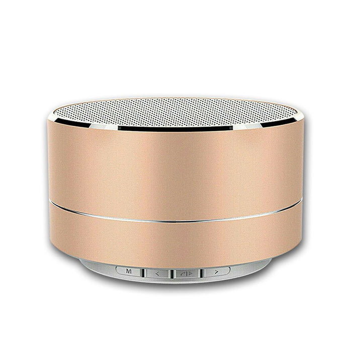 Bluetooth Speakers Portable Wireless Speaker Music Stereo Handsfree Rechargeable (Gold) -Home Living Store - -
