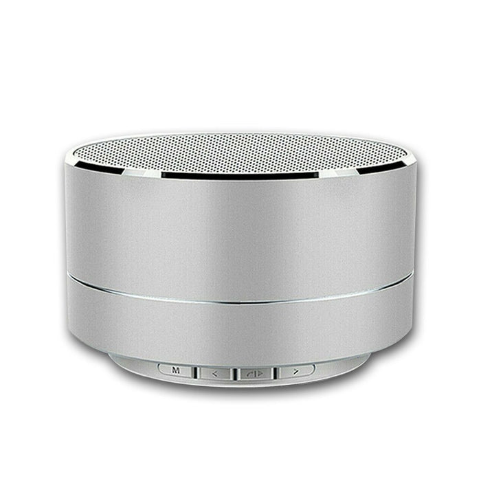 Bluetooth Speakers Portable Wireless Speaker Music Stereo Handsfree Rechargeable (Silver) -Home Living Store - -
