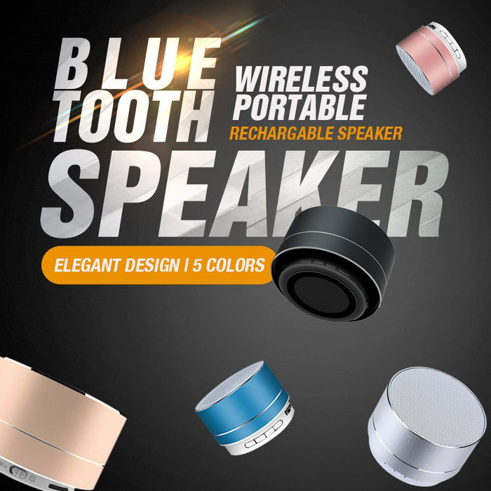Bluetooth Speakers Portable Wireless Speaker Music Stereo Handsfree Rechargeable (Silver) -Home Living Store - -