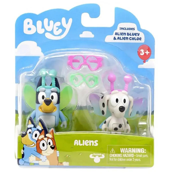 Bluey Story Mini Figures 2 - Pack - Aliens - Owl & Goose Gifts