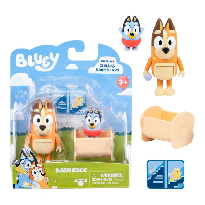Bluey Story Mini Figures 2 - Pack - Baby Race - Owl & Goose Gifts