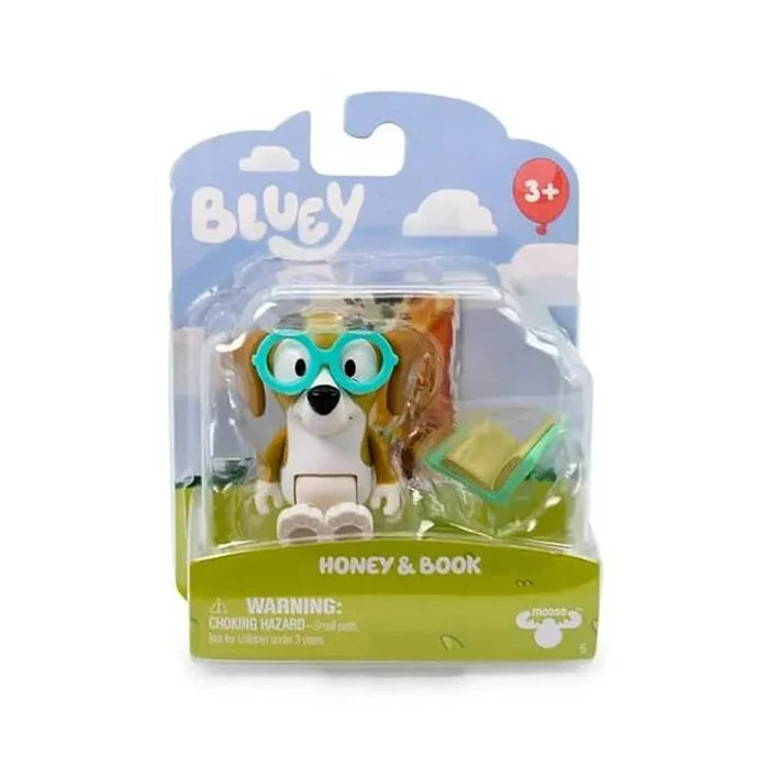 Bluey Story Starter Mini Figures - Honey & Book - Owl & Goose Gifts