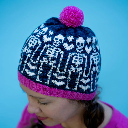 Boneyard Sweethearts Hat by Tellybean Knits - KIT