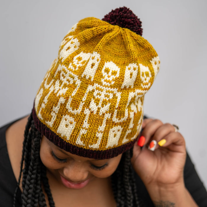 Boneyard Sweethearts Hat by Tellybean Knits - KIT