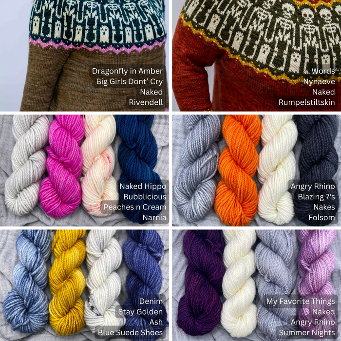 Boneyard Sweethearts Sweater by Tellybean Knits - KIT